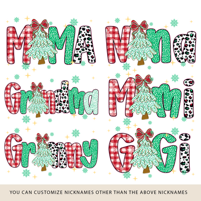 Christmas Trees Mimi And Grandkids Personalized Shirt