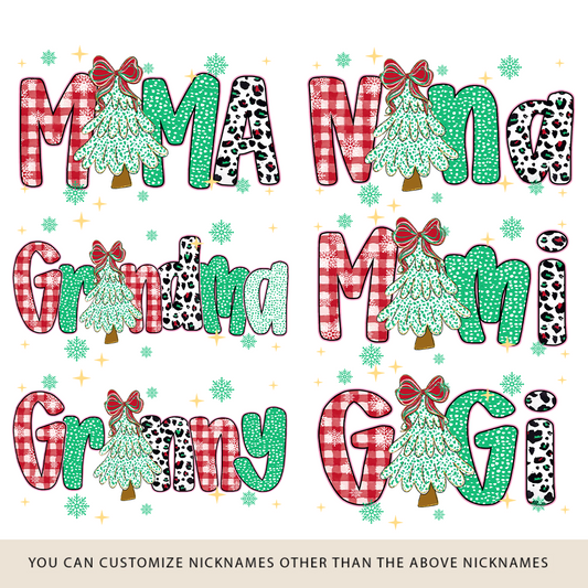 Christmas Trees Mimi And Grandkids Personalized Shirt