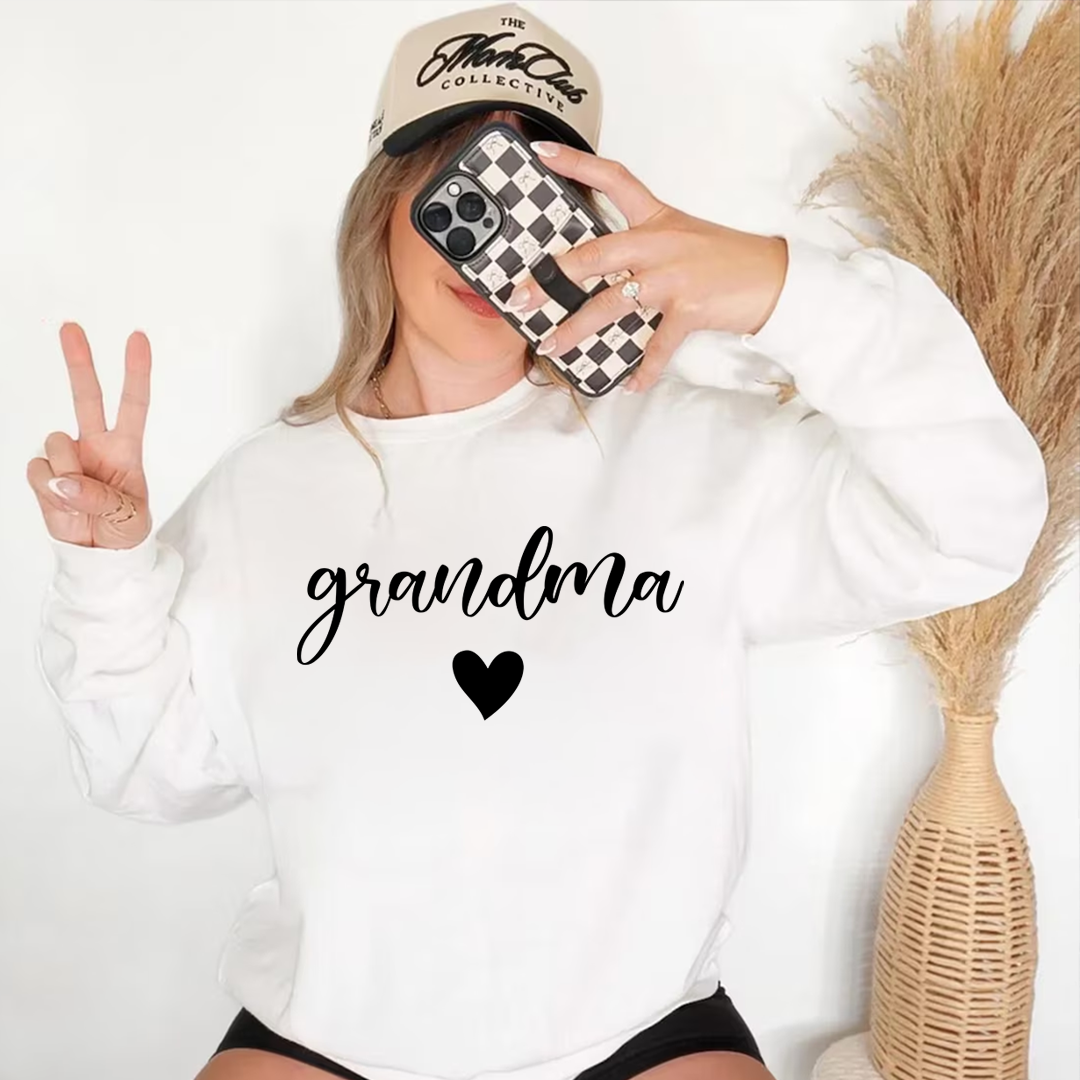 Grandma And Grandkids Heart Personalize Sweatshirt Mix