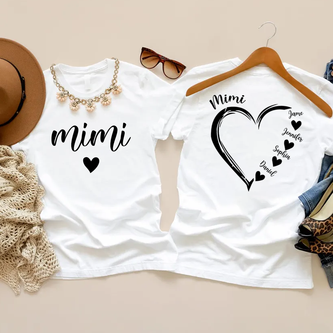 Grandma And Grandkids Heart Personalize Sweatshirt Mix