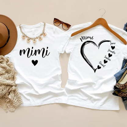 Grandma And Grandkids Heart Personalize Sweatshirt Mix