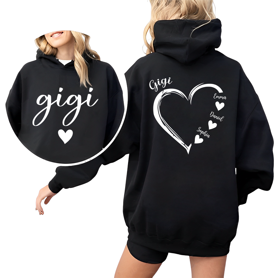 Grandma And Grandkids Heart Personalize Sweatshirt Mix