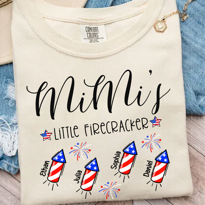 Comfort Colors® Mimi's Little Firecrackers 4th Of July, Custom Grandma With Kids TH