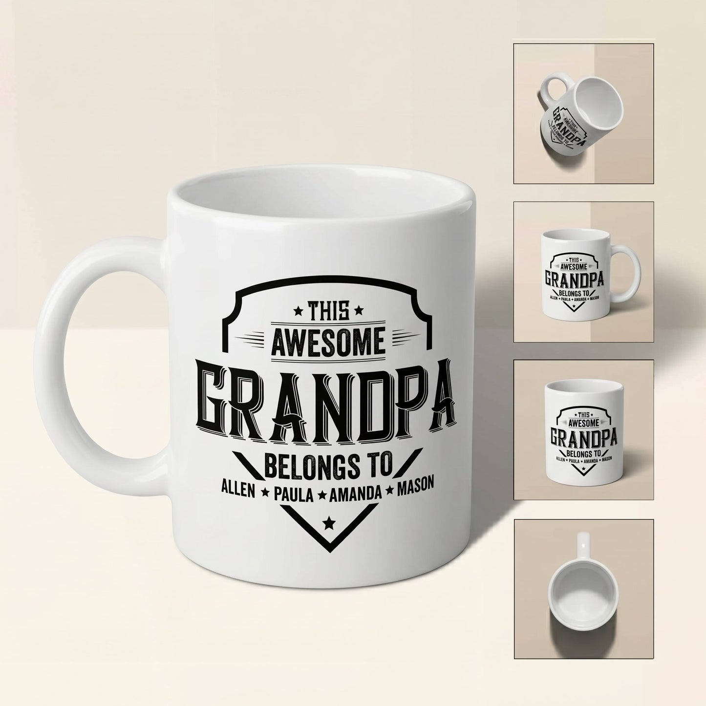 Grandpa Awesome With Grandkids VT22120051 Mug