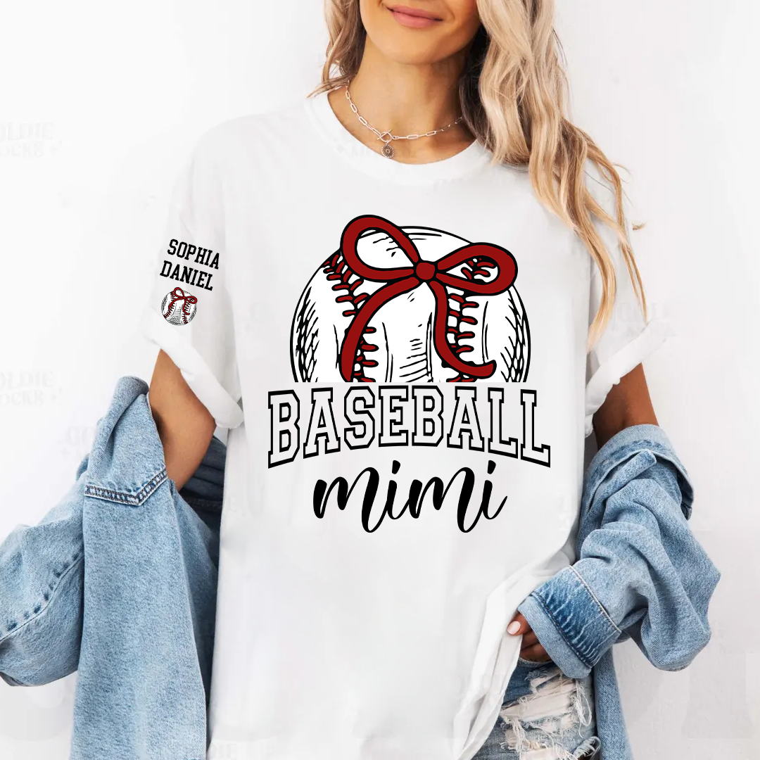 Baseball Mom Mimi Grandma and Grandkids T-shirt