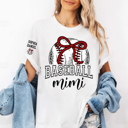 Baseball Mom Mimi Grandma and Grandkids T-shirt