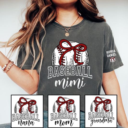 Baseball Mom Mimi Grandma and Grandkids T-shirt