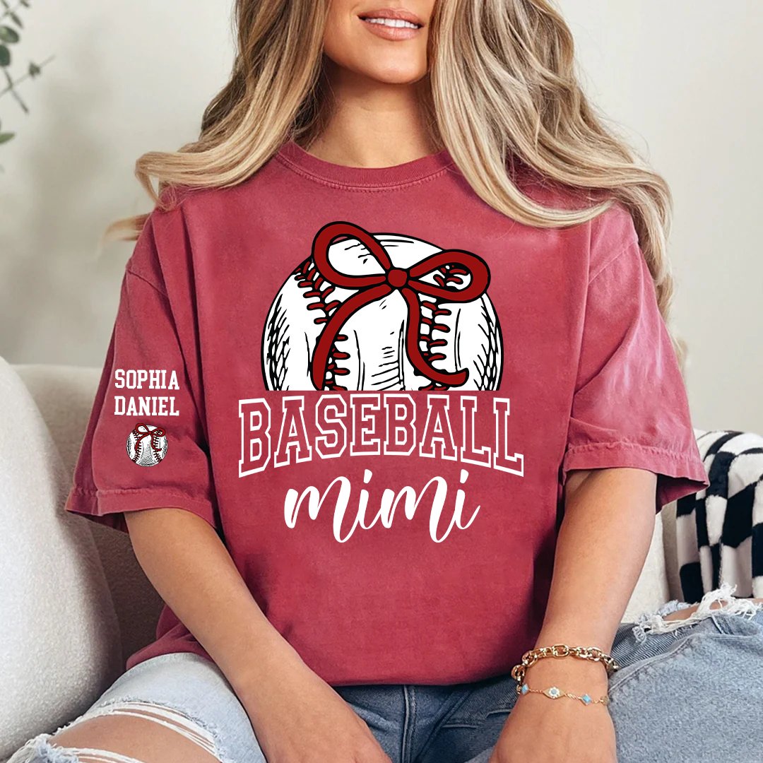 Baseball Mom Mimi Grandma and Grandkids T-shirt