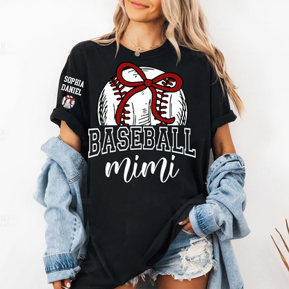 Baseball Mom Mimi Grandma and Grandkids T-shirt