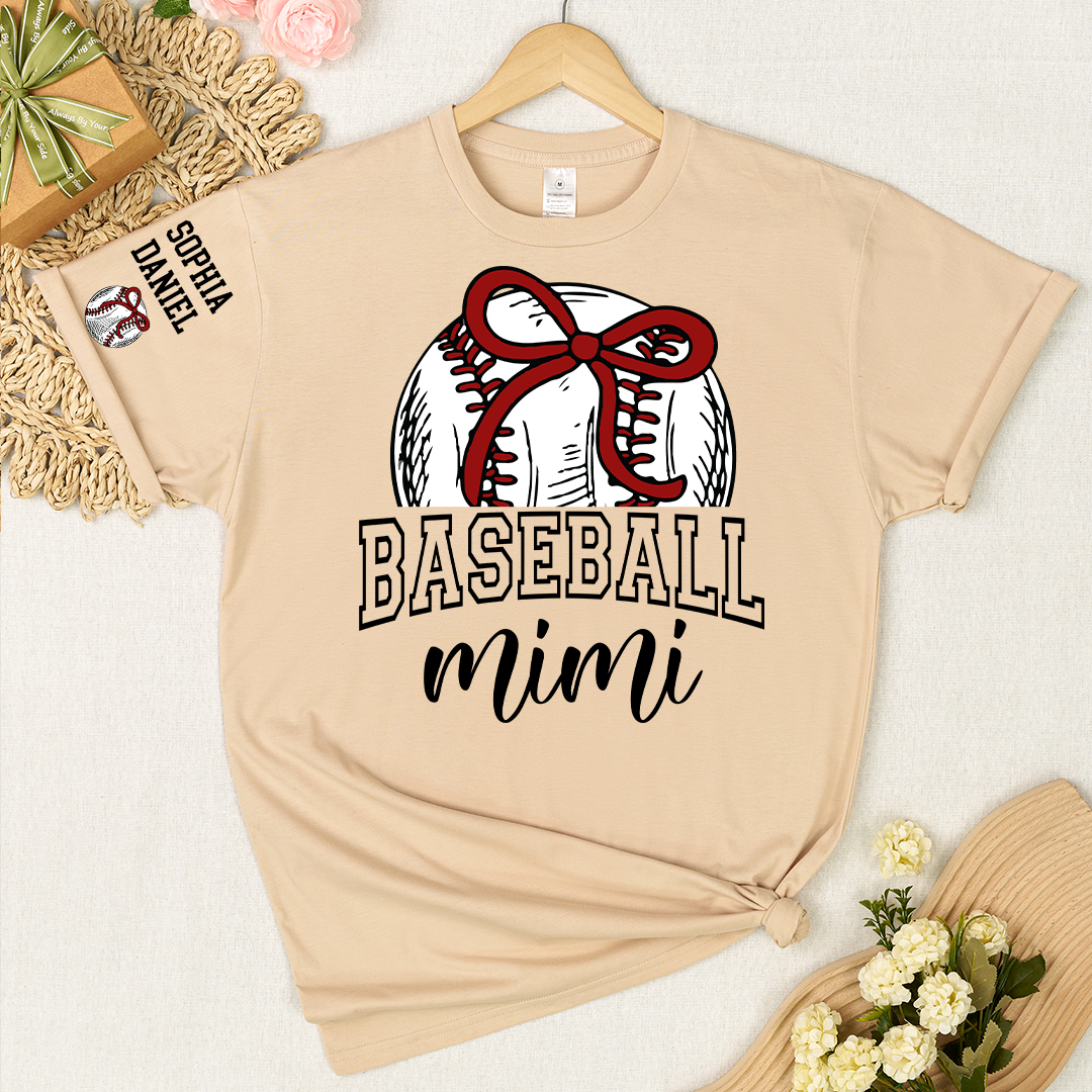 Baseball Mom Mimi Grandma and Grandkids T-shirt