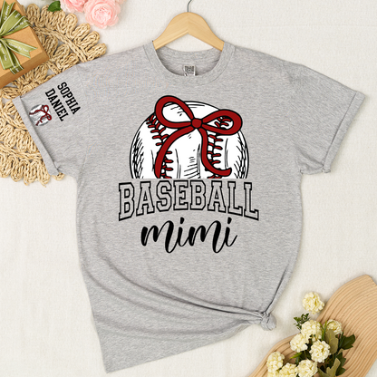 Baseball Mom Mimi Grandma and Grandkids T-shirt