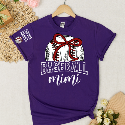 Baseball Mom Mimi Grandma and Grandkids T-shirt