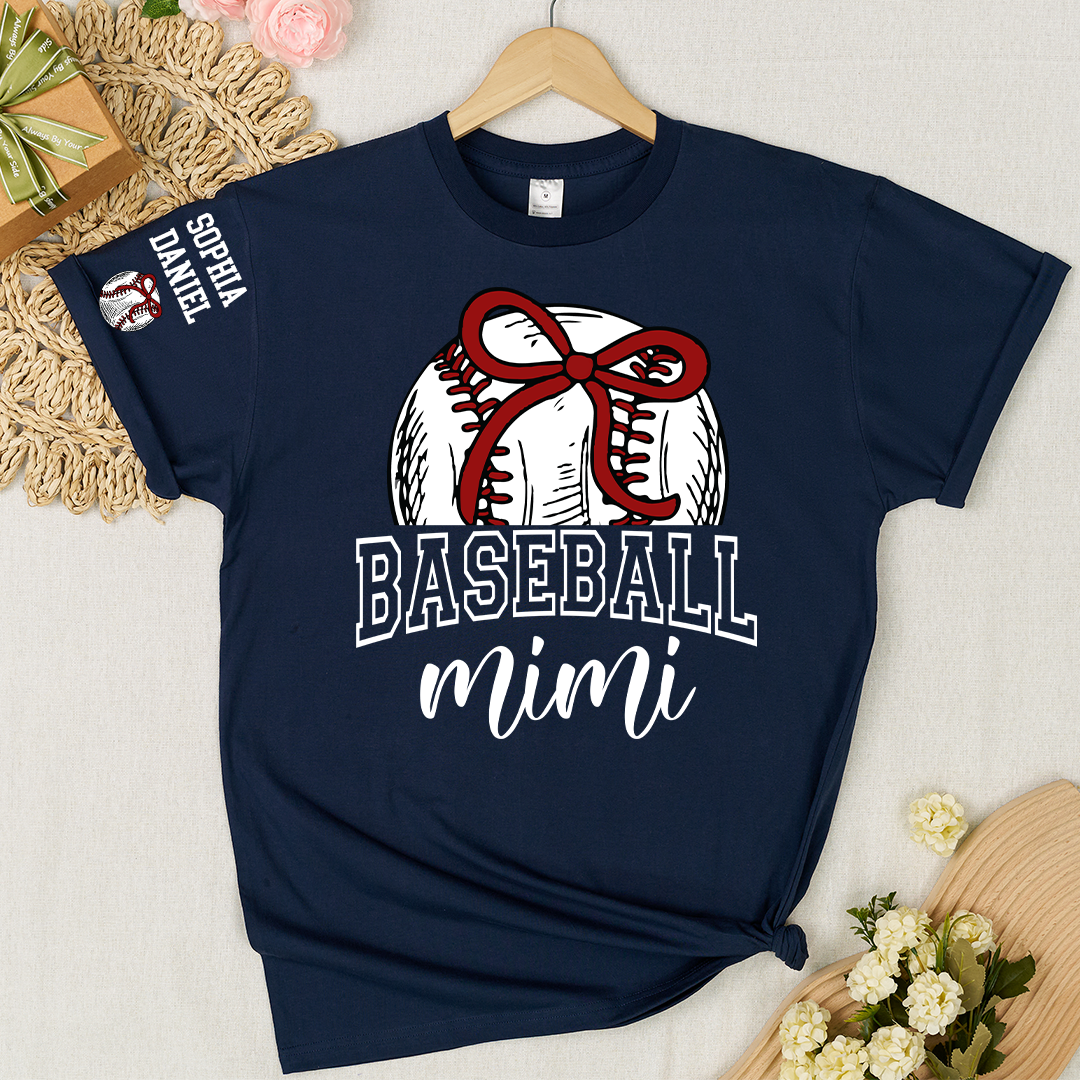 Baseball Mom Mimi Grandma and Grandkids T-shirt