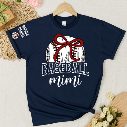 Baseball Mom Mimi Grandma and Grandkids T-shirt