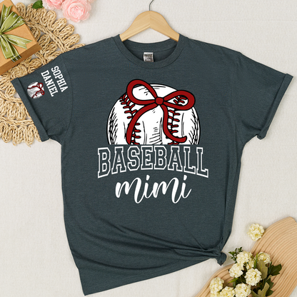 Baseball Mom Mimi Grandma and Grandkids T-shirt