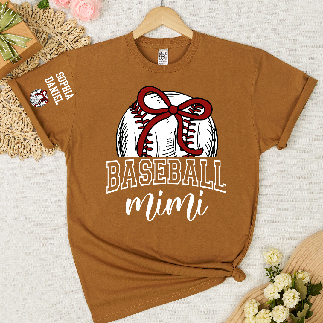 Baseball Mom Mimi Grandma and Grandkids T-shirt