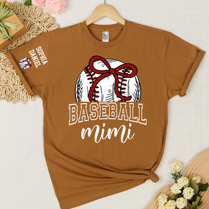 Baseball Mom Mimi Grandma and Grandkids T-shirt