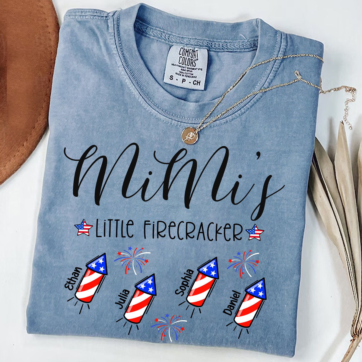 Comfort Colors® Mimi's Little Firecrackers 4th Of July, Custom Grandma With Kids TH