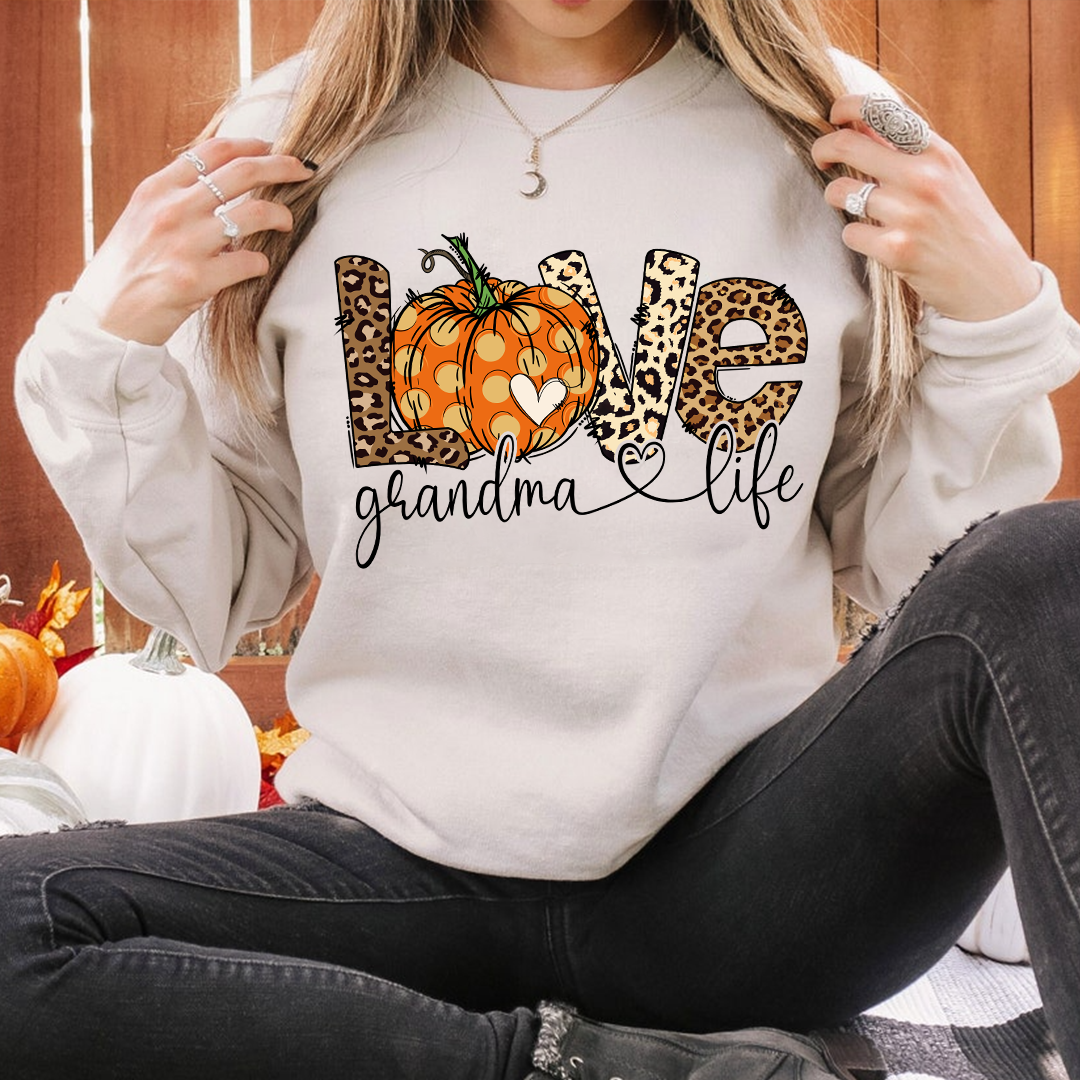 Love Grandma Life Pumpkin Heart