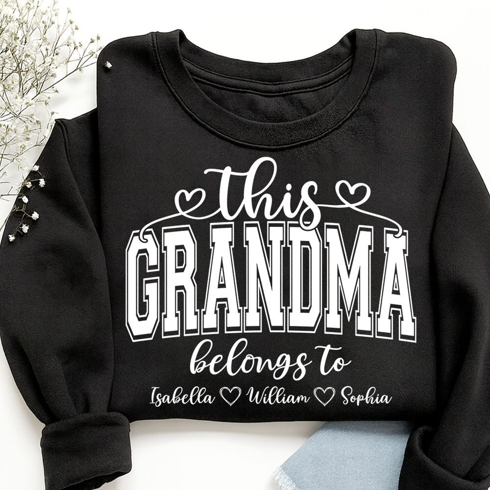 Custom This Grandma Belongs To And Grandkids Sweatshirt