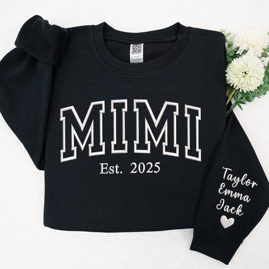 Mimi Est Embroidered And Grandkids Sweatshirt