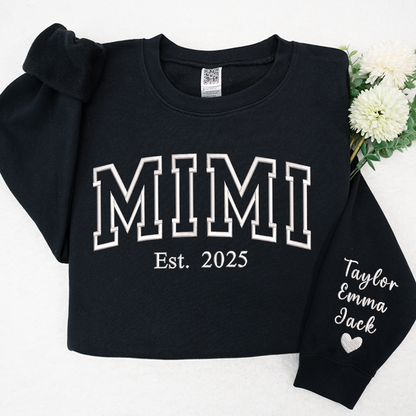 Mimi Est Embroidered And Grandkids Sweatshirt