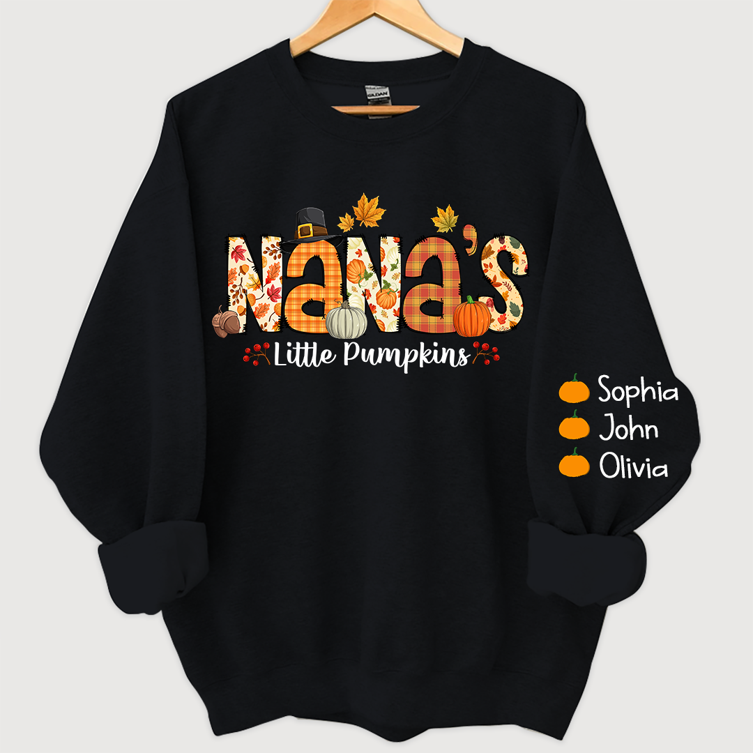 Nana little pumpkins autumn And Grandkids Sweatshirt
