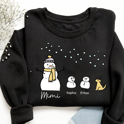 Mimi Snowman Dog with Grandkids – Christmas Gifts Sweatshirt