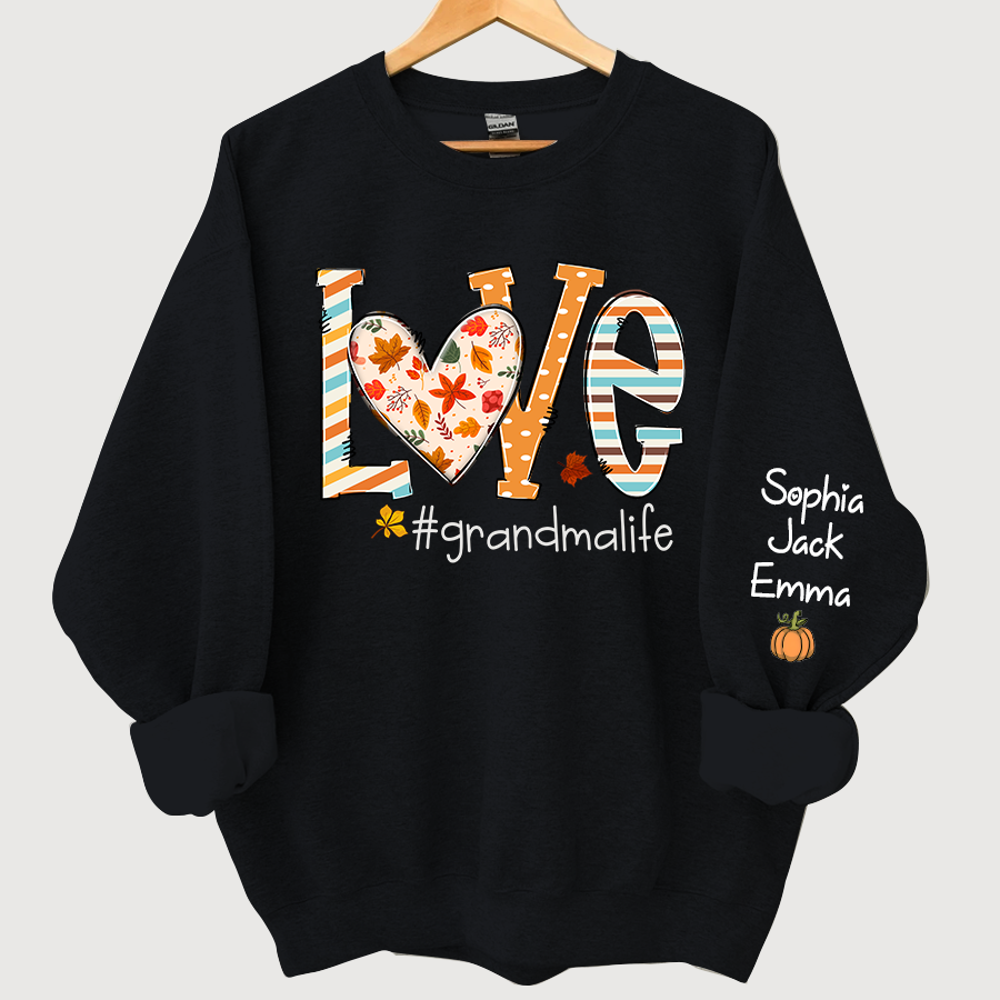 Autumn love grandmalife and grandkids Sweatshirt