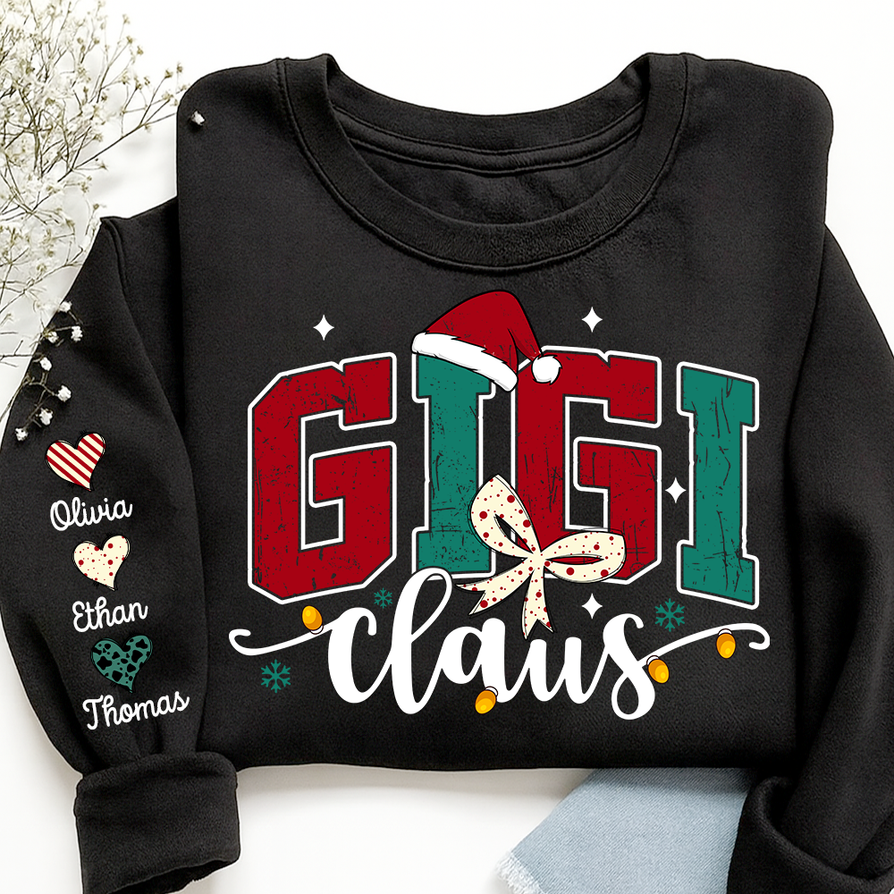 Gigi claus And Grandkids Merry Christmas Sweatshirt