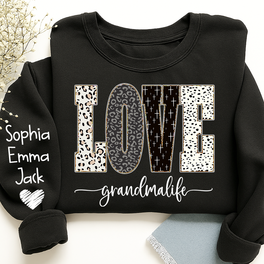 Personalized Love grandmalife Bible Style Gift For Grandma And Grandkids Sweatshirt