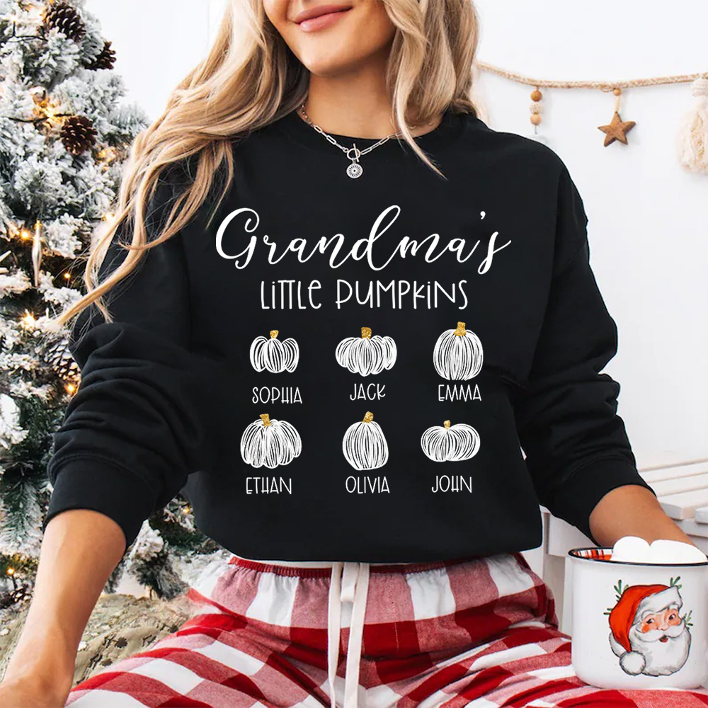 Grandma's Little Pumpkins And Grandkids Sweatshirt