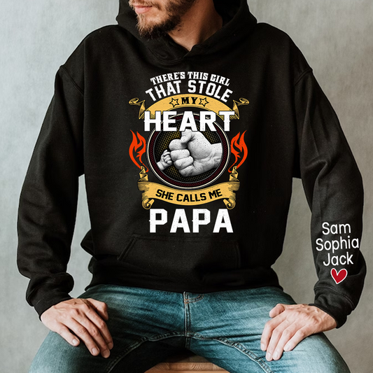 There's This Girl That Stole My Heart She Calls Me Papa Hoodie