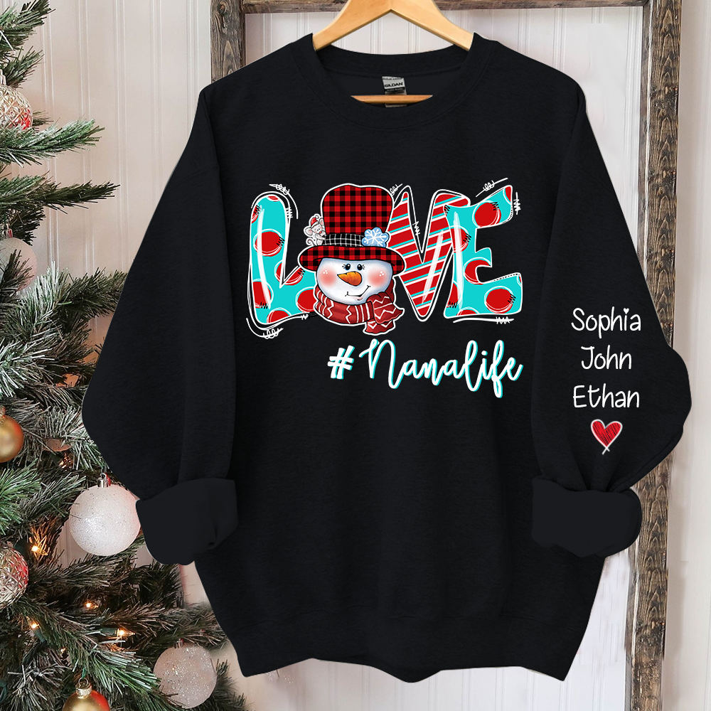 Love Grandmalife  Christmas And Grandkids Sweatshirt
