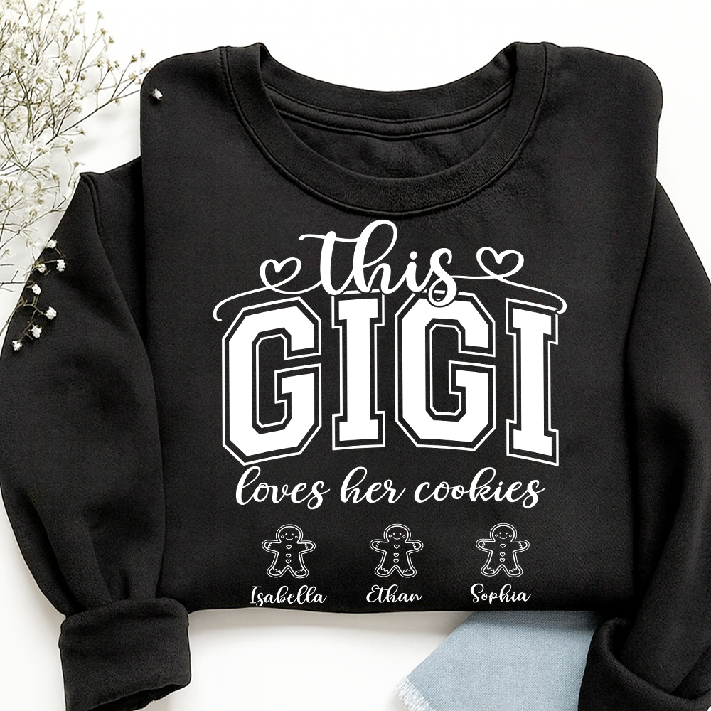 Personalized This Gigi Loves Her Cookies And Grandkids Sweatshirt