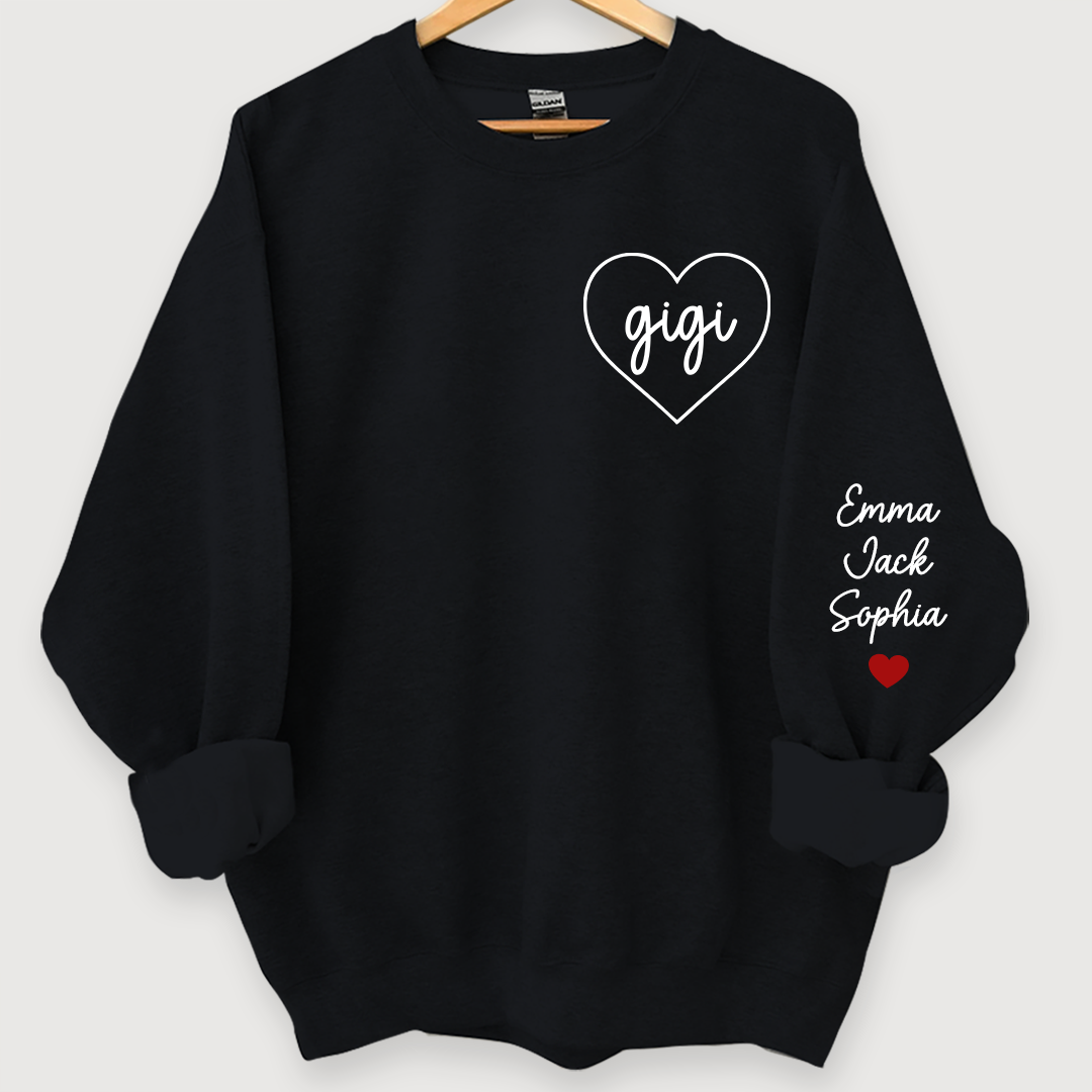 Personalized Grandma, Gigi ,Nana Custom Sweater And Grandkids Sweatshirt