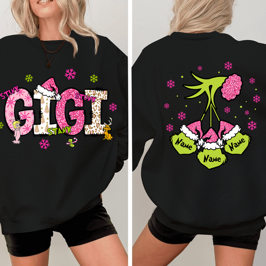 Gigi Pink Christmas And Kids Sweatshirt 2024