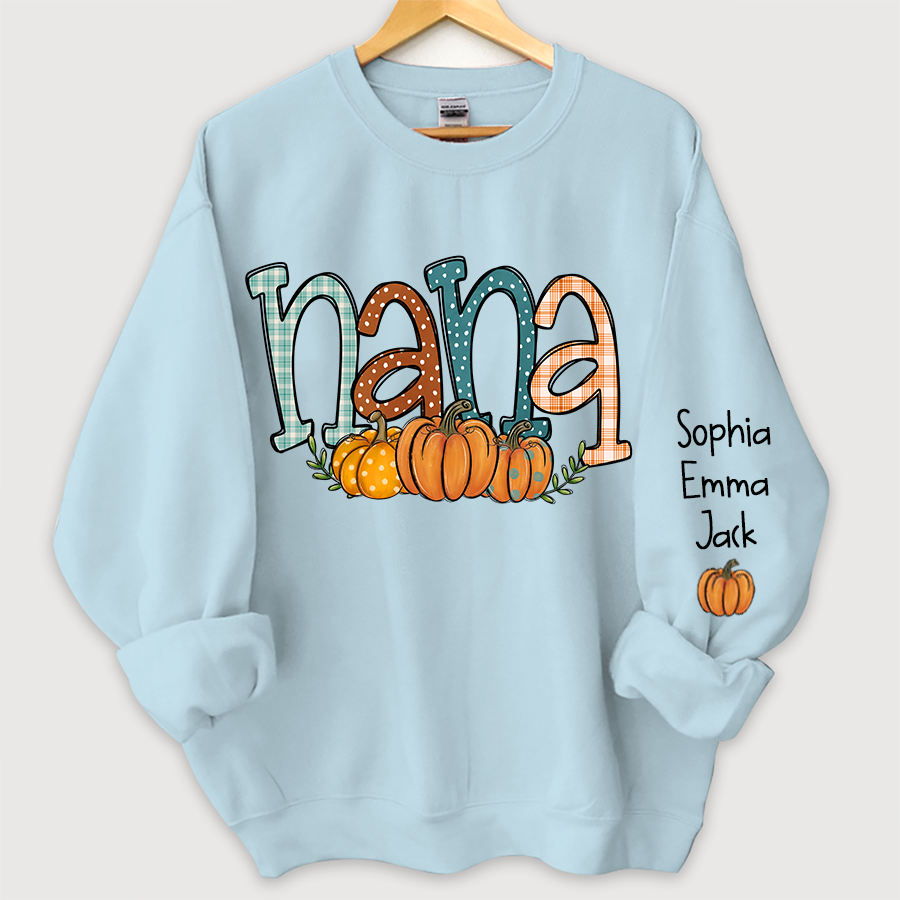 Nana Pumpkin And Grandkids Autumn Sweatshirt