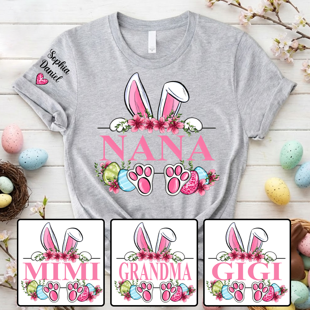 Grandma Bunny And Grandkids Easter Days Tshirt