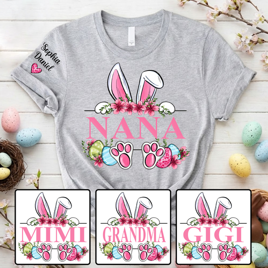 Grandma Bunny And Grandkids Easter Days Tshirt