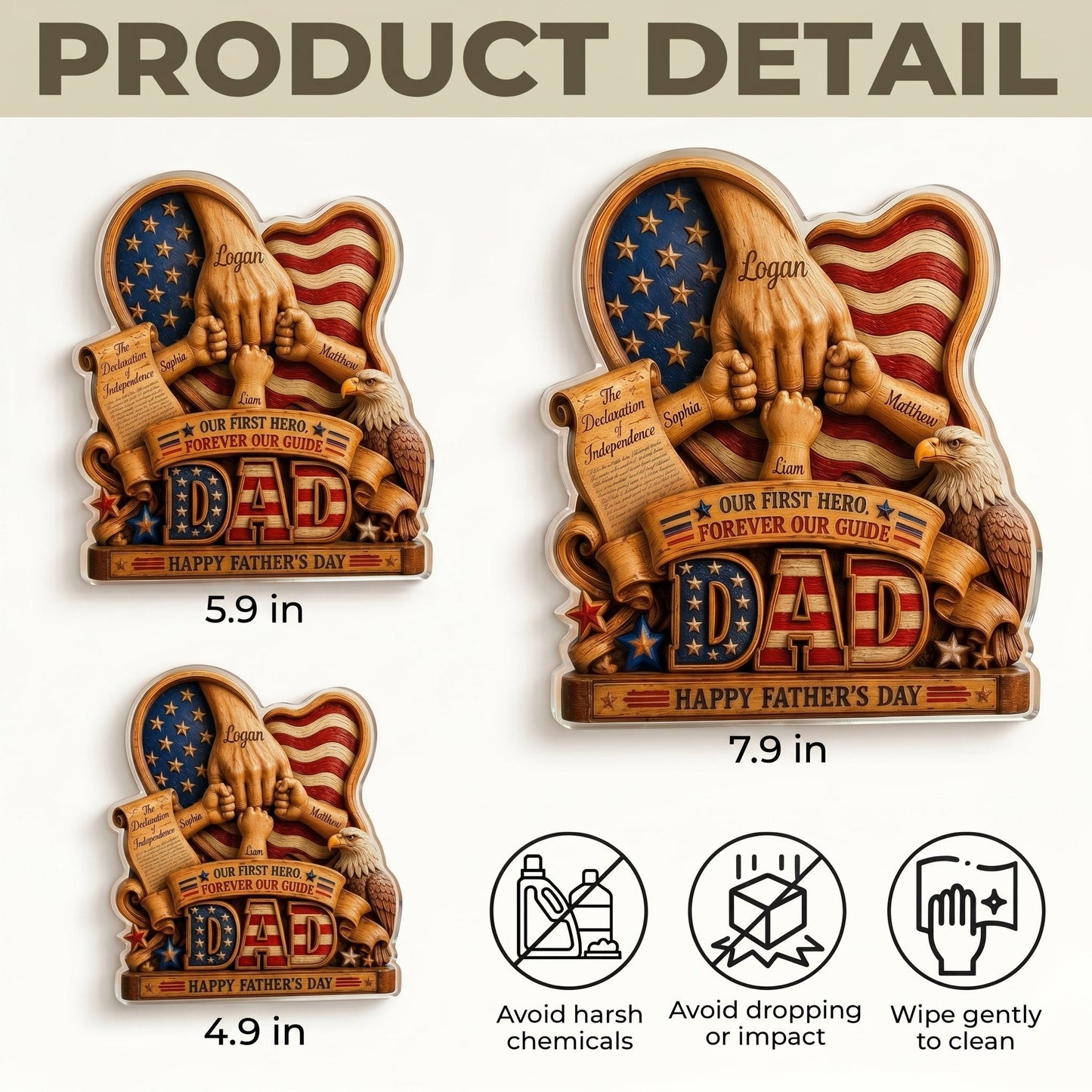 Forever Our Guide – Personalized Acrylic Gift for Dad