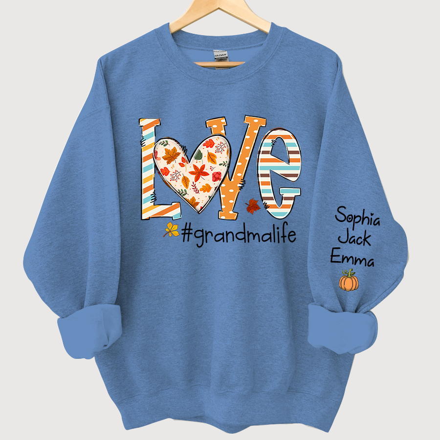 Autumn love grandmalife and grandkids Sweatshirt