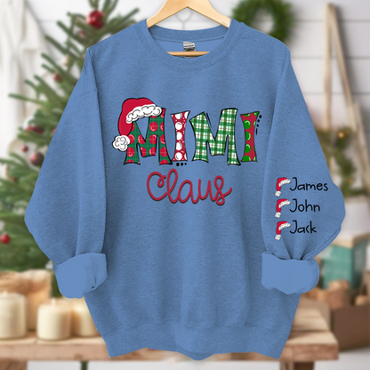 Merry Christmas Mimi, Grandma Claus Christmas and Grandkids Sweatshirt