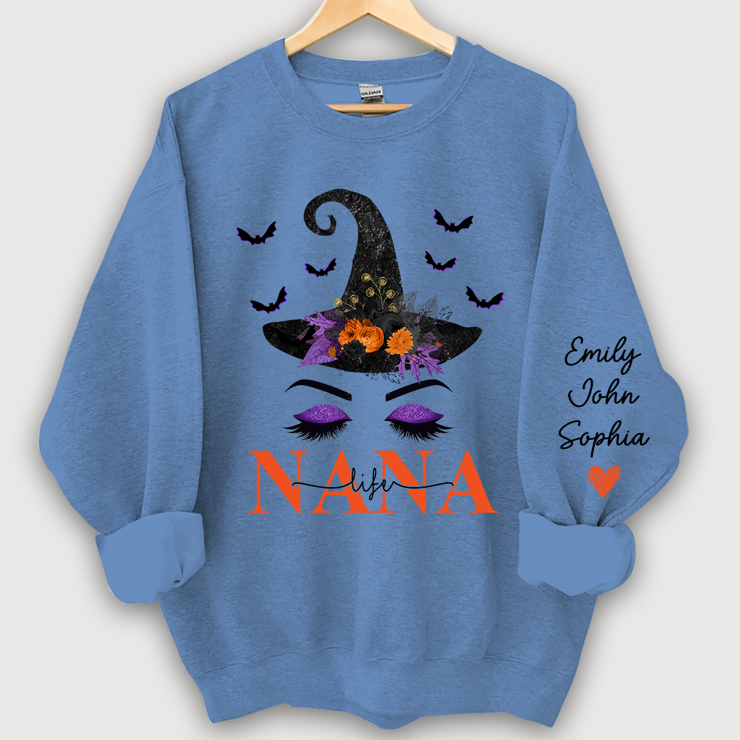 Personalized Nanalife Hat Halloween And Grandkids Sweatshirt