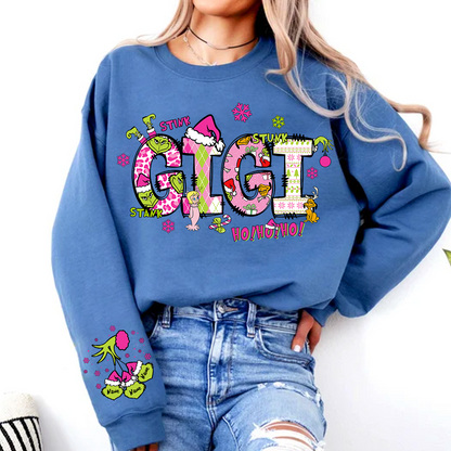 Custom Gigi And Grandkids Christmas 2024 Sweatshirt