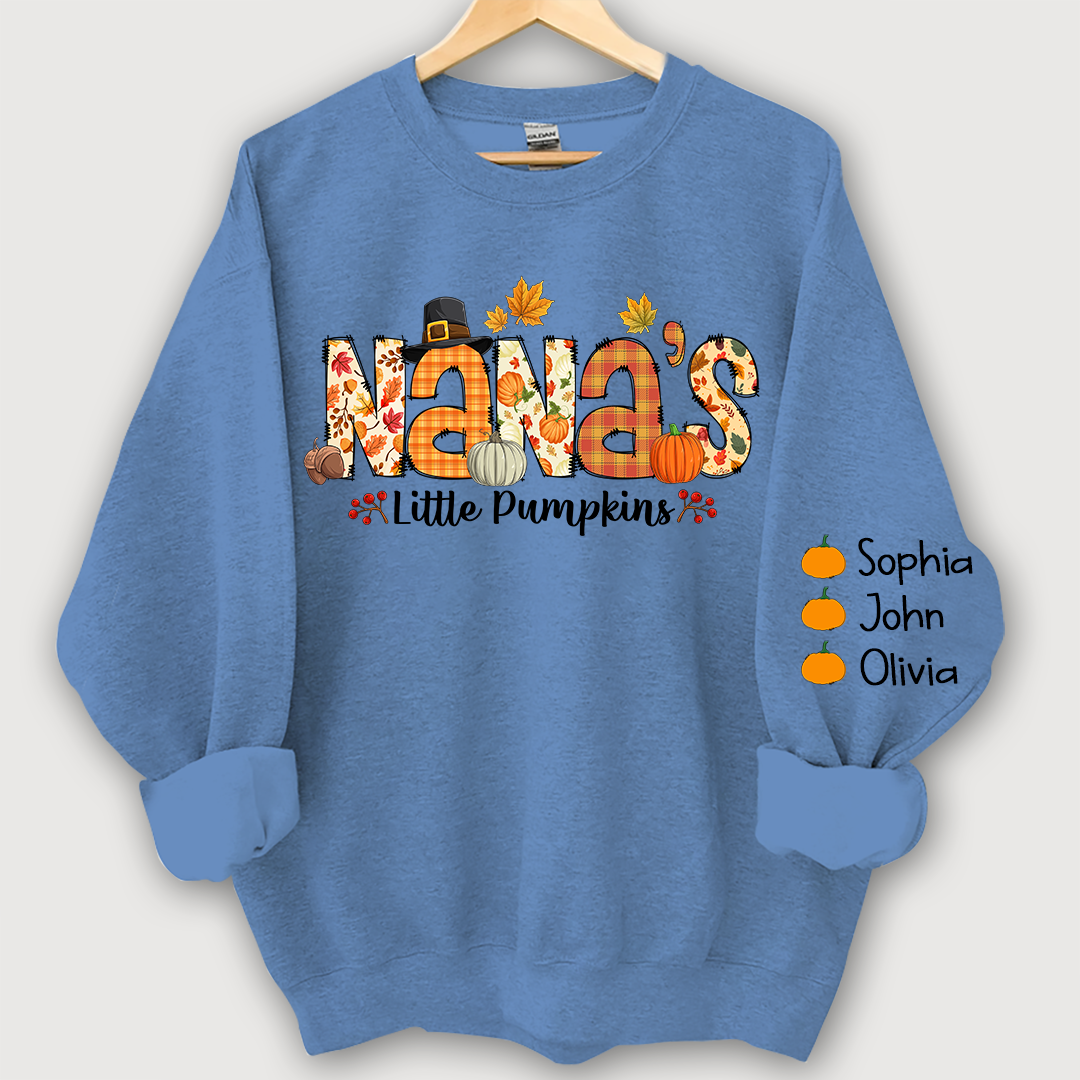 Nana little pumpkins autumn And Grandkids Sweatshirt