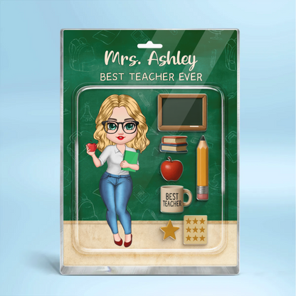Teacher Action Figure Personalized Acrylic Block, Back To School Gift, Teacher Appreciation Gift