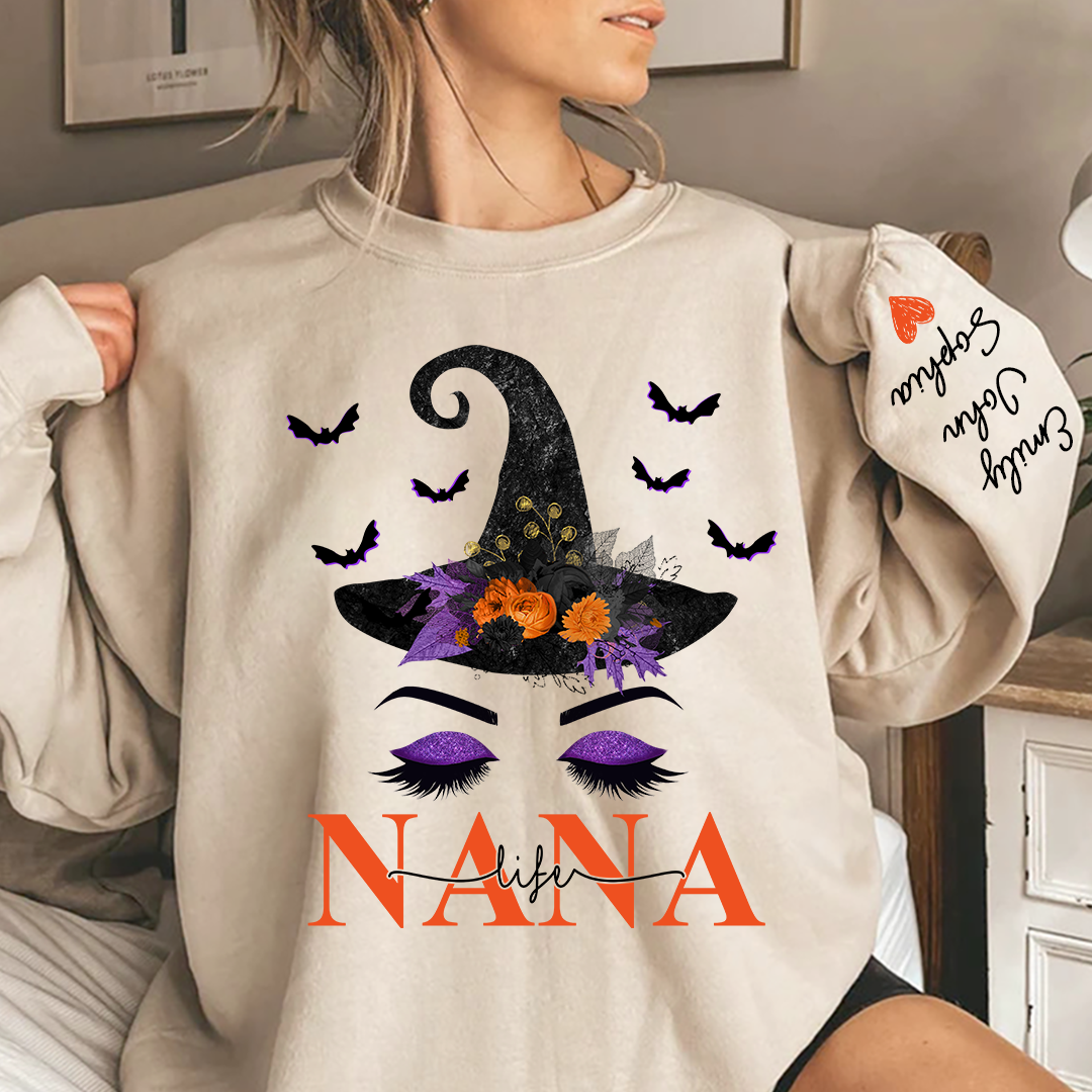 Personalized Nanalife Hat Halloween And Grandkids Sweatshirt