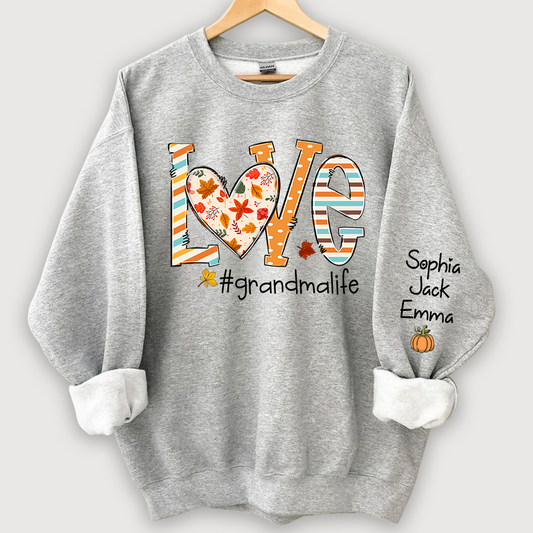 Autumn love grandmalife and grandkids Sweatshirt