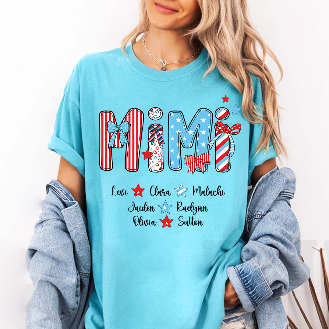 Patriotic American Flag Gigi Custom Gigi And Grandkids